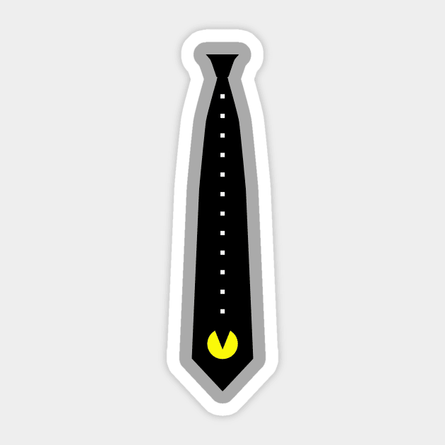 Tie pacman Sticker by karlangas